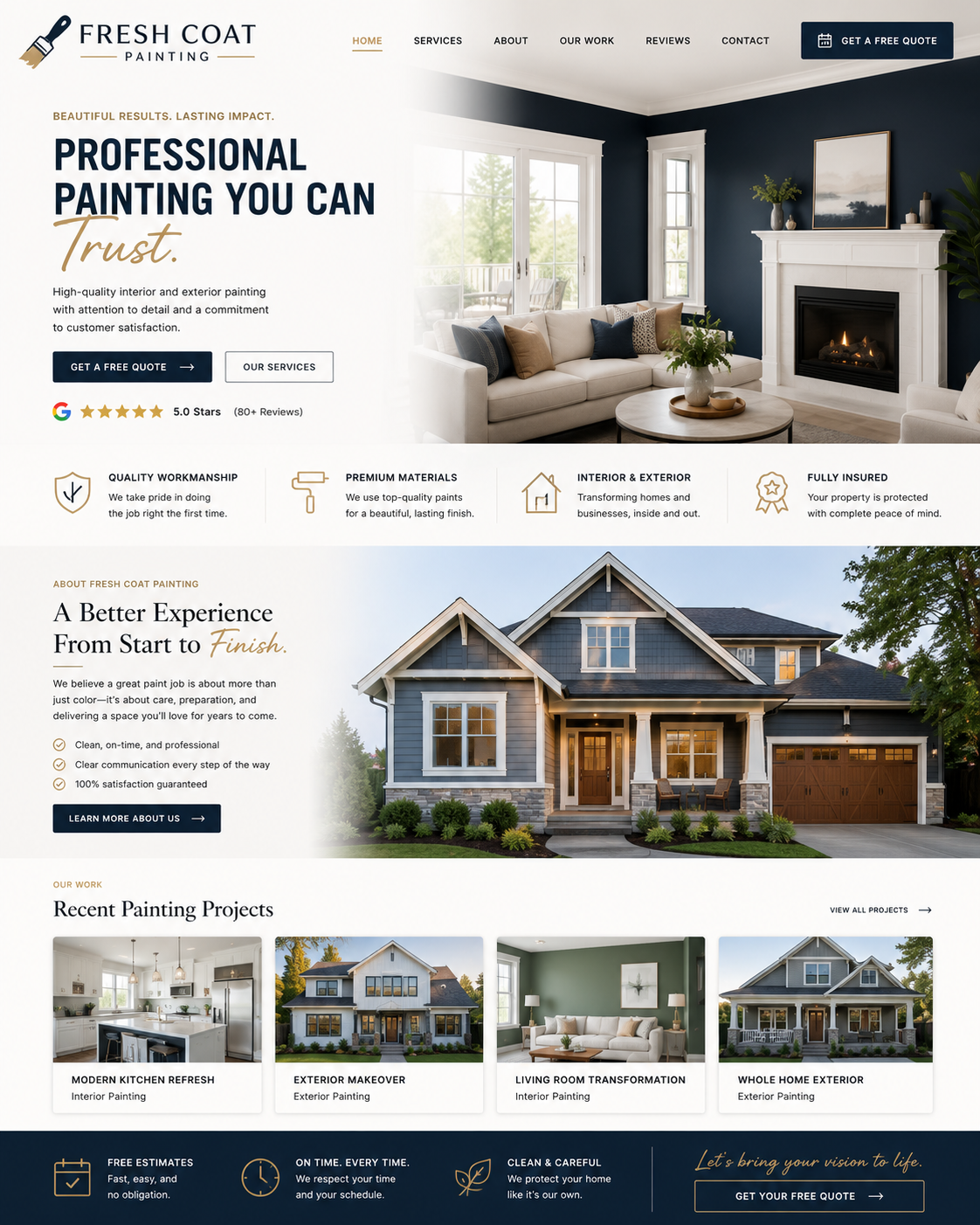 Fresh Coat Painting website example